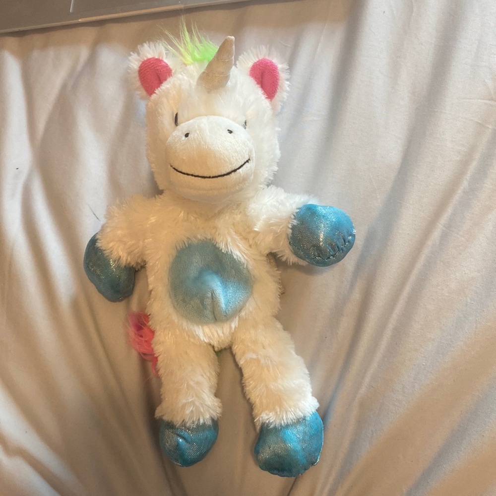 Frisco plush unicorn squeaky dog toy
